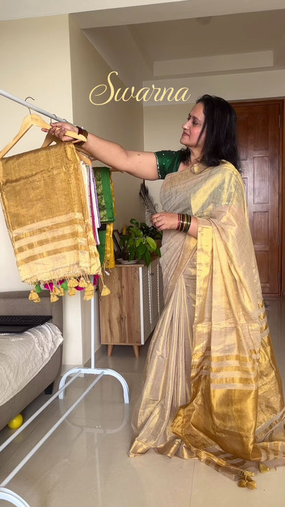 Swarna Golden Tissue Saree